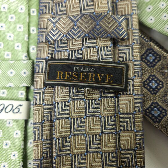 Jos A Bank 1905 & Reserve Geometric Slim Silk Ties - Picture 5 of 14